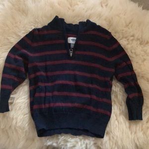 18-24 Month Blue & Red Quarter Zip Sweater